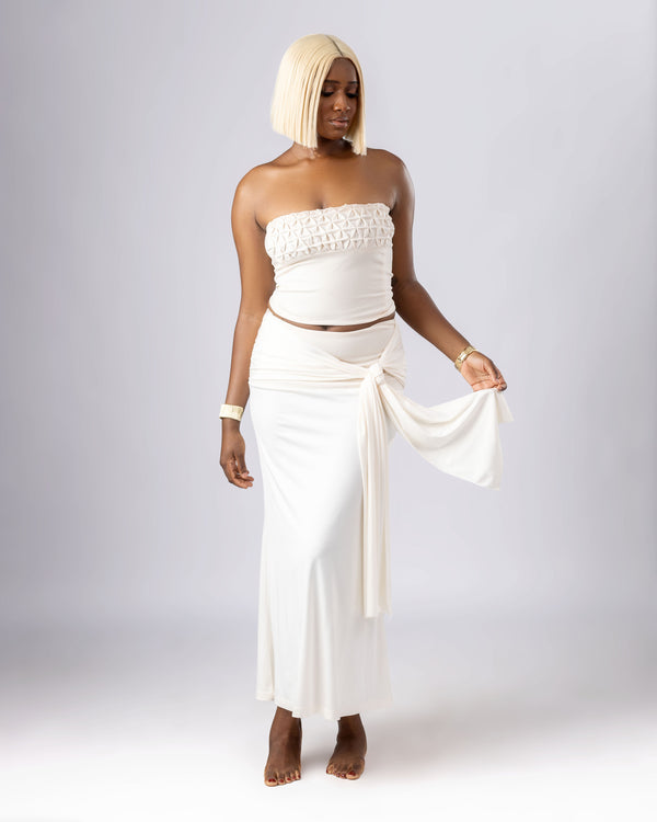 Célara Textured Drape Dress